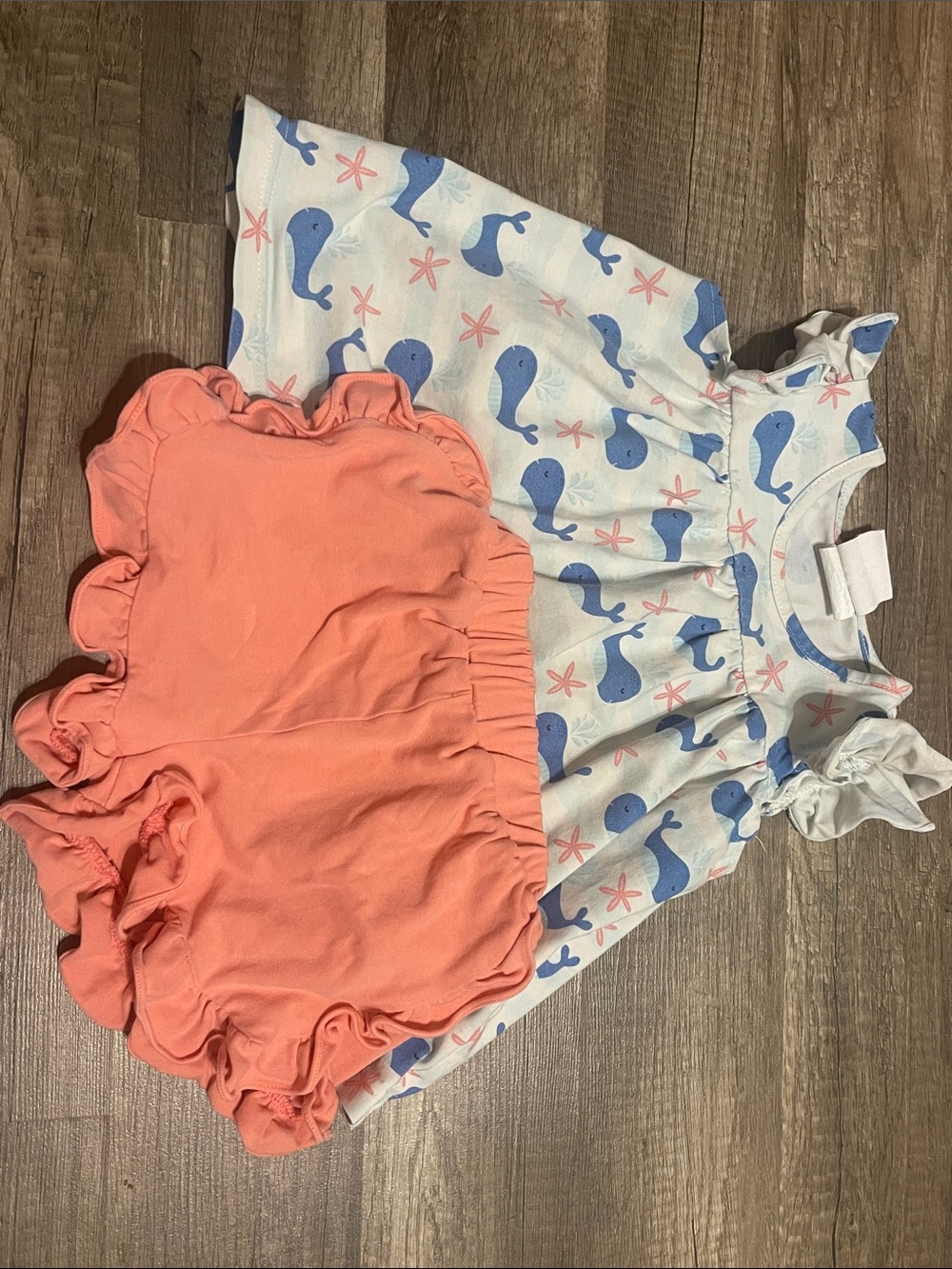 18 month girls Stitchy Fish whale starfish outfit